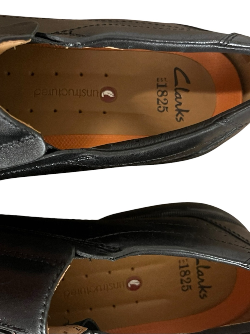 Clarks 1825 Black Leather Slip-On Dress Shoes 11.5 - Picture 8 of 9